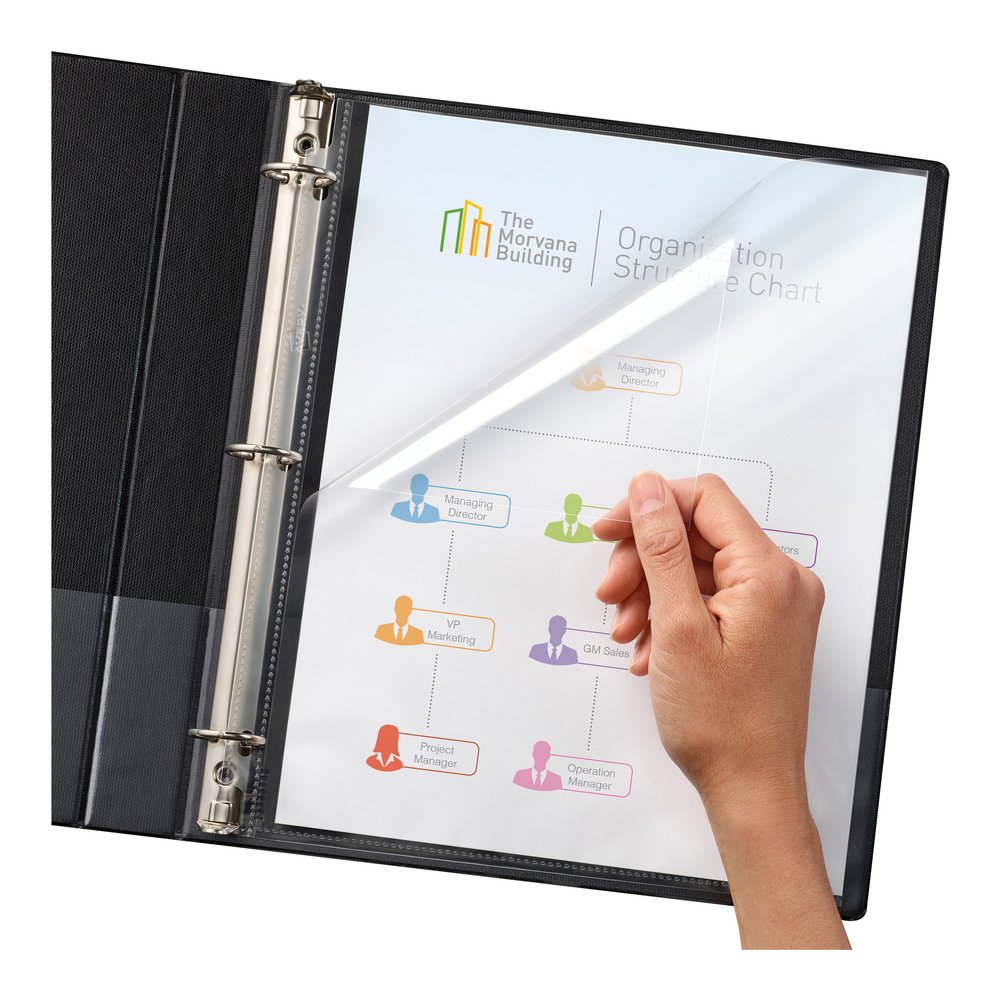 Avery&reg; Quick-Load Sheet Protectors - For Letter 8 1/2" x 11" Sheet - Clear - Polypropylene - 50 / Box. Picture 7