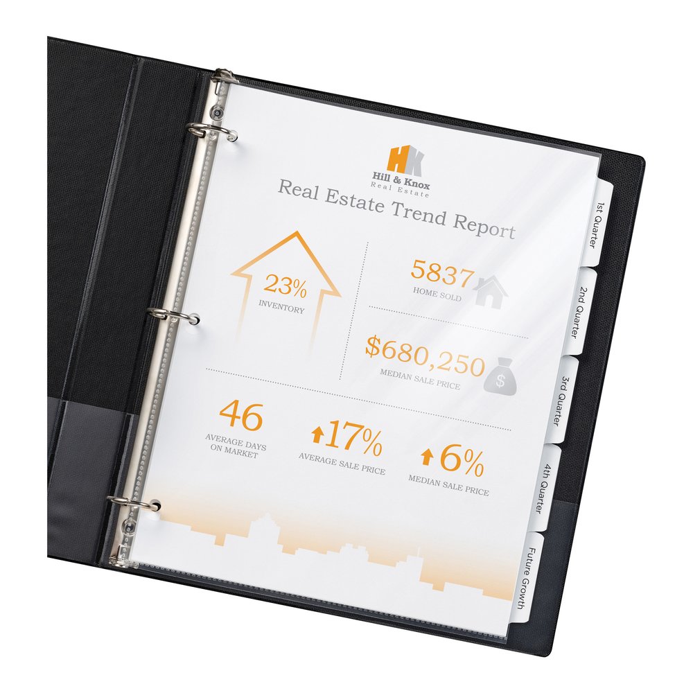 Avery&reg; Page Size Sheet Protectors - 1 x Sheet Capacity - For Letter 8 1/2" x 11" Sheet - Ring Binder - Clear - Polypropylene - 50 / Box. Picture 2