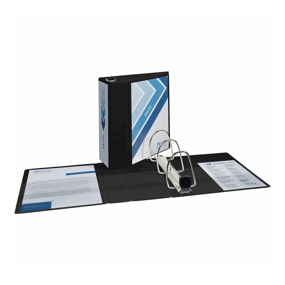 Avery&reg; Heavy-Duty Binder, 5" One Touch EZD(R) Rings, Black (79606) - Avery&reg; Heavy-Duty View 3 Ring Binder, 5 Inch One Touch EZD(R) Rings, 1,050-Sheet Capacity, 2.3/4.8 Inch Wide Spine, Customi. Picture 3