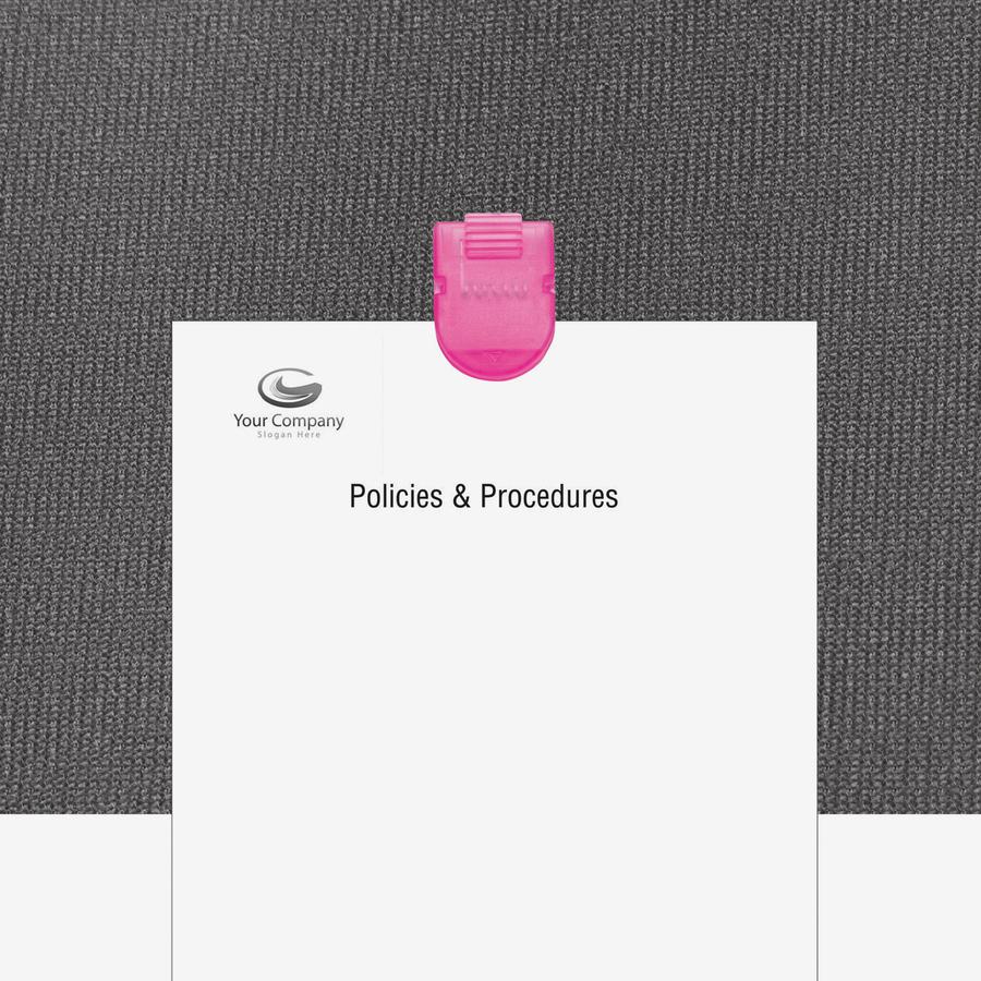 Advantus Brightly Colored Panel Wall Clips - Standard - 40 Sheet Capacity - 20 / Box - Assorted - Plastic. Picture 4