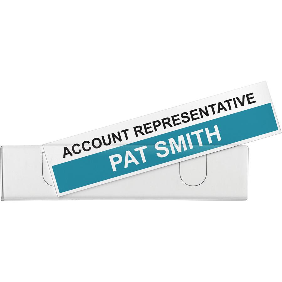 Advantus Panel Wall Sign Holder - 1 Each - 9" Width x 2" Height - Wall Mountable, Door-mountable - Outdoor - Clear. Picture 4