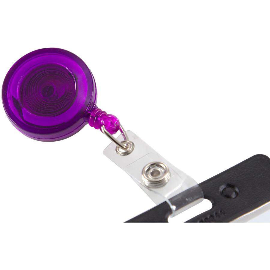 SICURIX ID Card Reel With Belt Clip - Plastic - 4 / Pack - Assorted. Picture 6