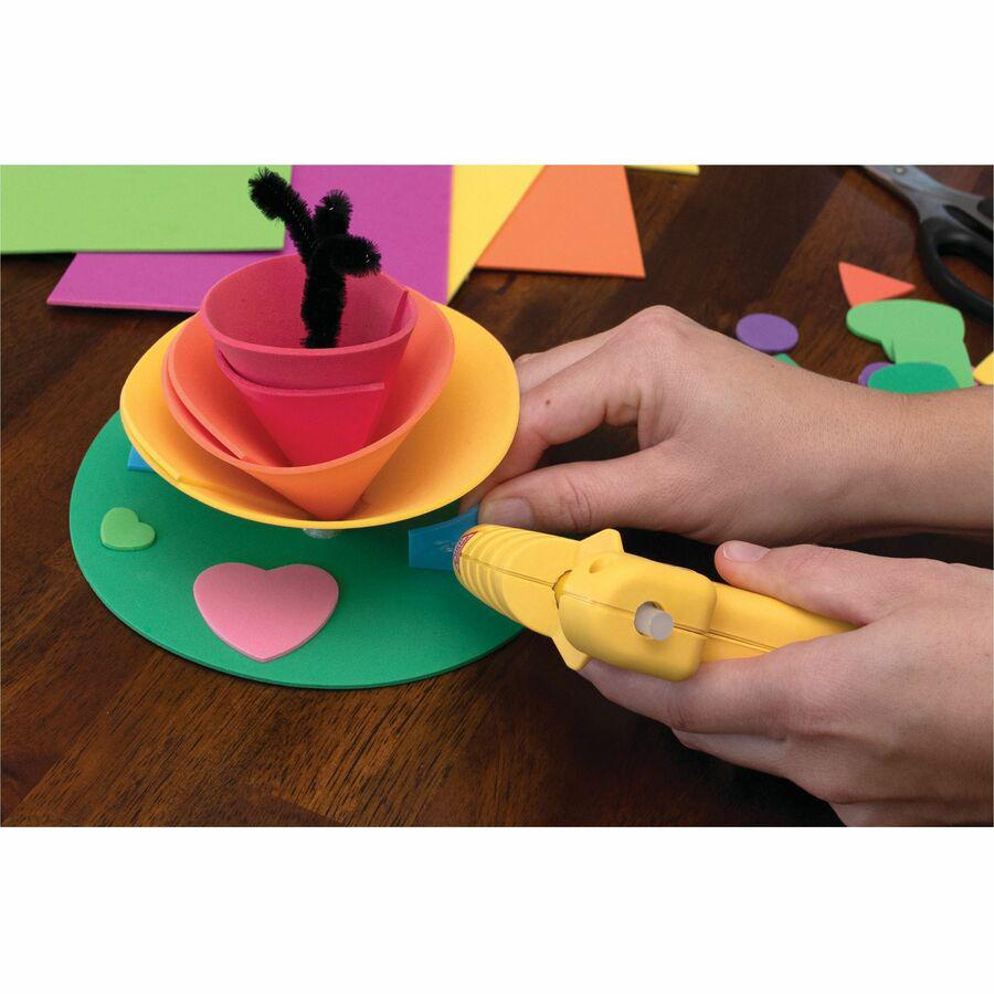 Creativity Street Trigger Style Mini Glue Gun - Light Duty - 220&deg;F (104.4&deg;C) - Yellow, Clear. Picture 2
