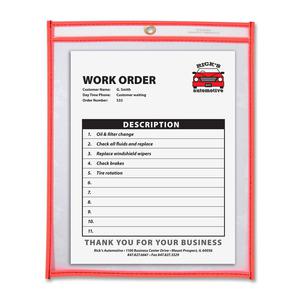 C-Line Neon Shop Ticket Holders, Stitched - Orange, Both Sides Clear, 9 x 12, 15EA/BX, 43912. Picture 4