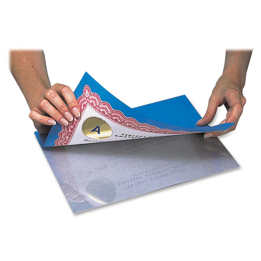 C-Line Heavyweight Cleer Adheer Laminating Sheets - Non-glare, One-Sided, 9 x 12, 50/BX, 65004. Picture 3