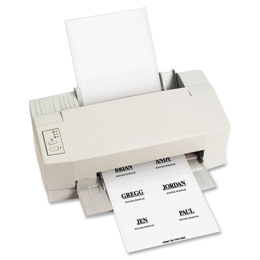 C-Line Replacement Name Badge Insert Sheets for Laser/Inkjet Printers - White, 6/Sheet, 4 x 3, 60/PK, 92443. Picture 3