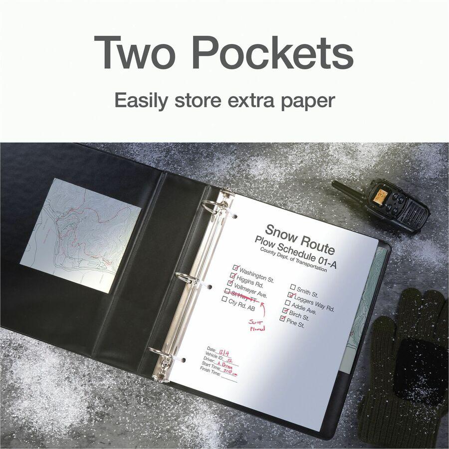 Cardinal Xtralife ClearVue Locking Slant-D Binders - 4" Binder Capacity - Letter - 8 1/2" x 11" Sheet Size - 890 Sheet Capacity - 3 3/5" Spine Width - 3 x D-Ring Fastener(s) - 2 Inside Front & Back Po. Picture 2