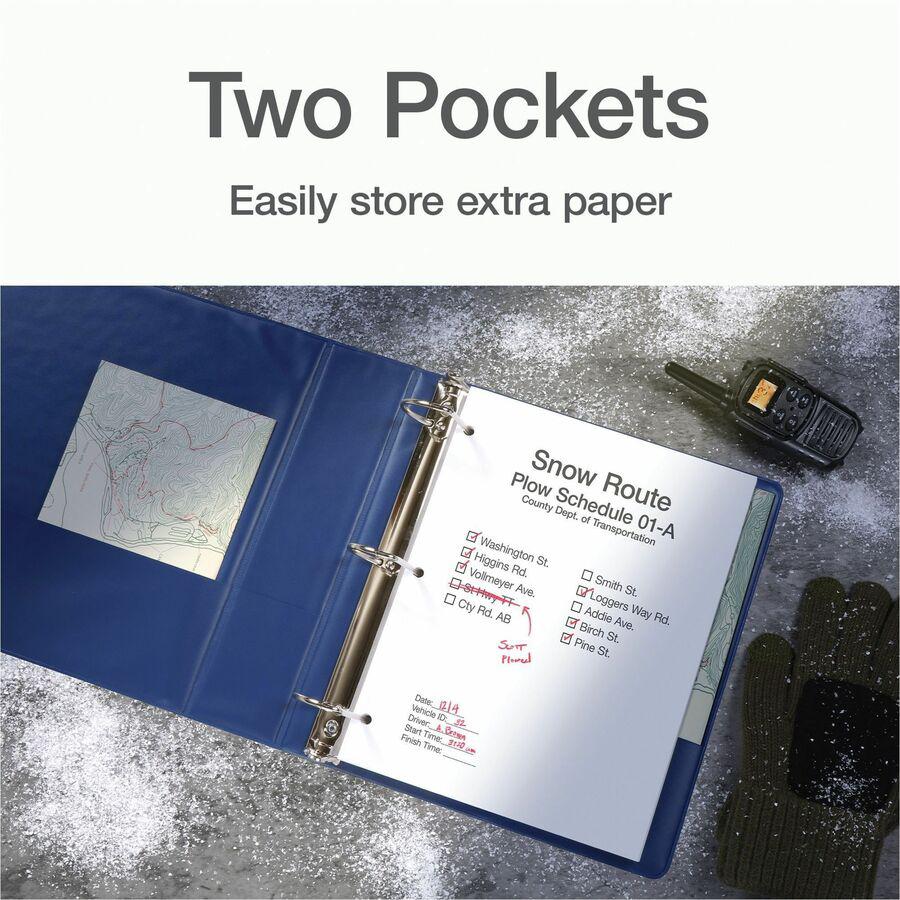 Cardinal Xtralife ClearVue Locking Slant-D Binders - 5" Binder Capacity - Letter - 8 1/2" x 11" Sheet Size - 1100 Sheet Capacity - 4 3/8" Spine Width - 3 x D-Ring Fastener(s) - 2 Inside Front & Back P. Picture 2