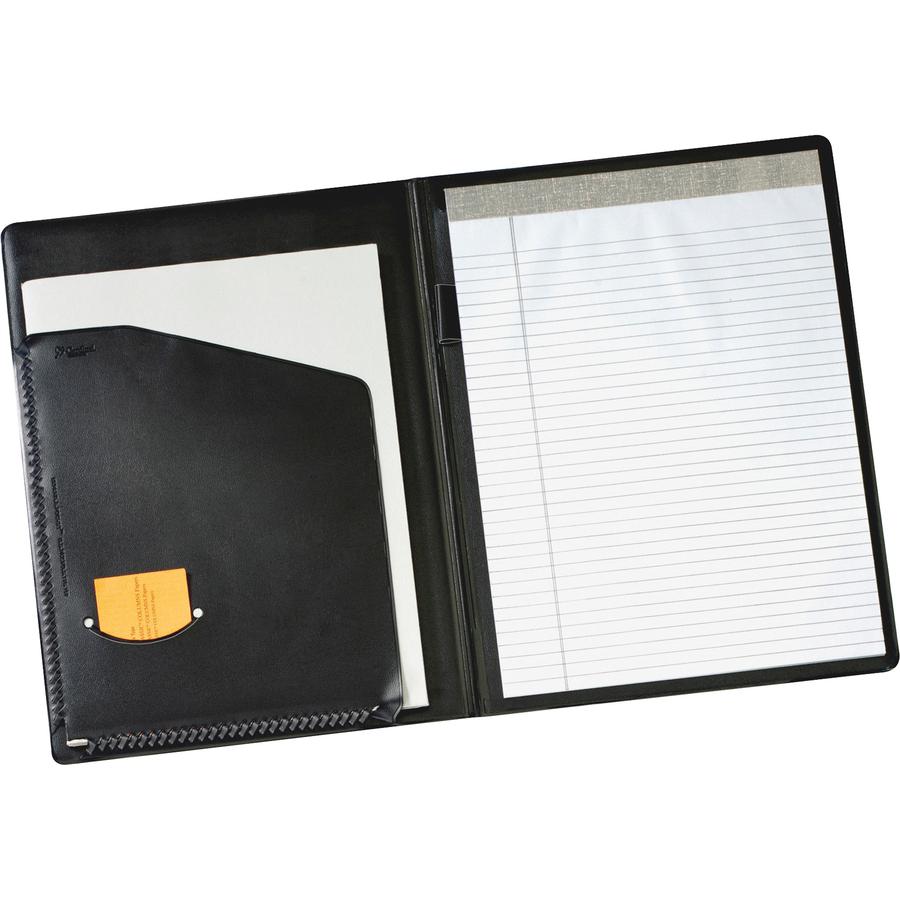 Cardinal 397 610 Letter Pad Folio - 9 1/2" x 12 1/2" - 100 Sheet Capacity - 1 Inside Front Pocket(s) - Vinyl, Polyvinyl Chloride (PVC) - Black - 1 Each. Picture 6