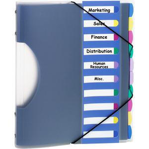 Pendaflex PileSmart Project Sorter - 10 x Divider(s) - 10 Tab(s) - 8.5" Divider Width x 11" Divider Length - Letter - Multicolor Divider - Elastic Closure, Moisture Resistant - 1 Each. Picture 2
