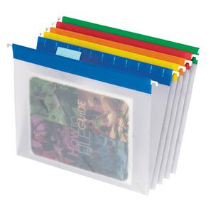 Pendaflex EasyView 1/5 Tab Cut Hanging Folder - 9 1/4" x 11 3/4" - Assorted Position Tab Position - Poly - Blue, Yellow, Red, Orange, Green - 25 / Box. Picture 2