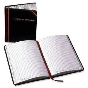 Boorum & Pease Boorum Laboratory Record Notebooks - 150 Sheets - Sewn - 8 1/8" x 10 3/8" - White Paper - BlackFabrihide Cover - Acid-free, Hard Cover, Water Proof - 1 Each. Picture 3
