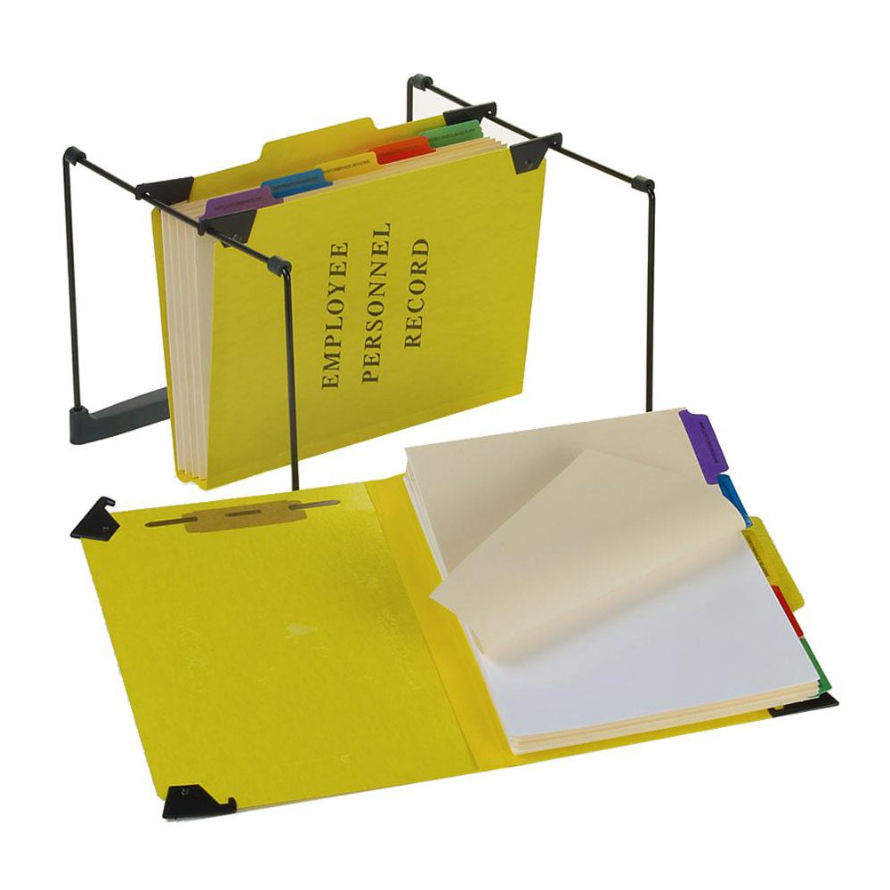 Pendaflex 1/3 Tab Cut Hanging Folder - 9 1/2" x 11 3/4" - 2" Expansion - 1" for Folder - 5 Divider - 20 pt. - Pressguard - Yellow - Tab Divider, Moisture Resistant, Reinforced Gusset, Rip Resistant - . Picture 2