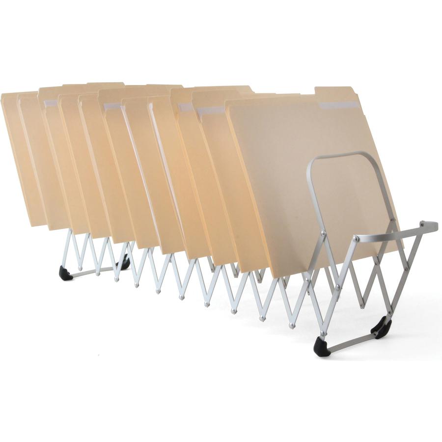 LEE Flexible Expandable Collator/Sorter/File - 12 - 7" Width x 11" Depth%Desktop - Silver - Aluminum - 1 Each. Picture 2