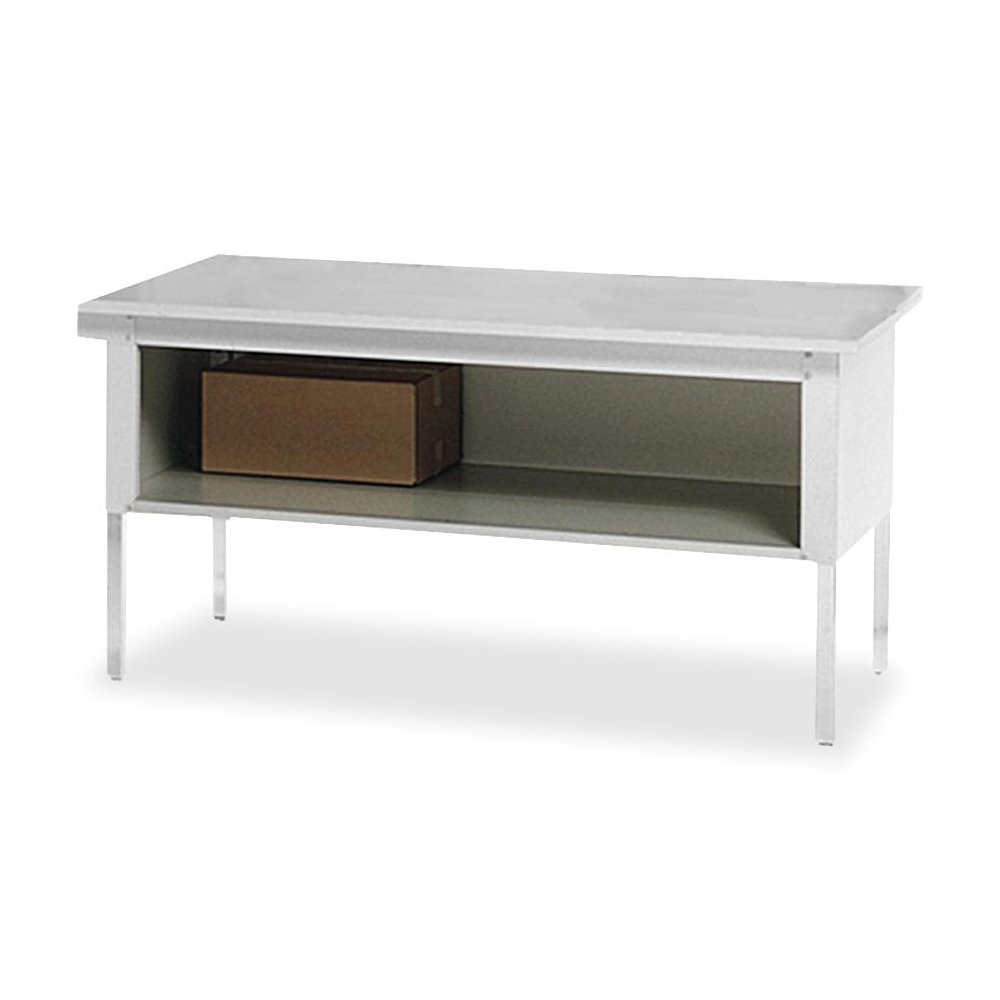 Mayline Mailflow-To-Go Under Shelf - 3" Height x 60" Width x 30" Depth - Material: Steel - Finish: Pebble Gray - Leveling Glide, Durable - 1 Each. Picture 2