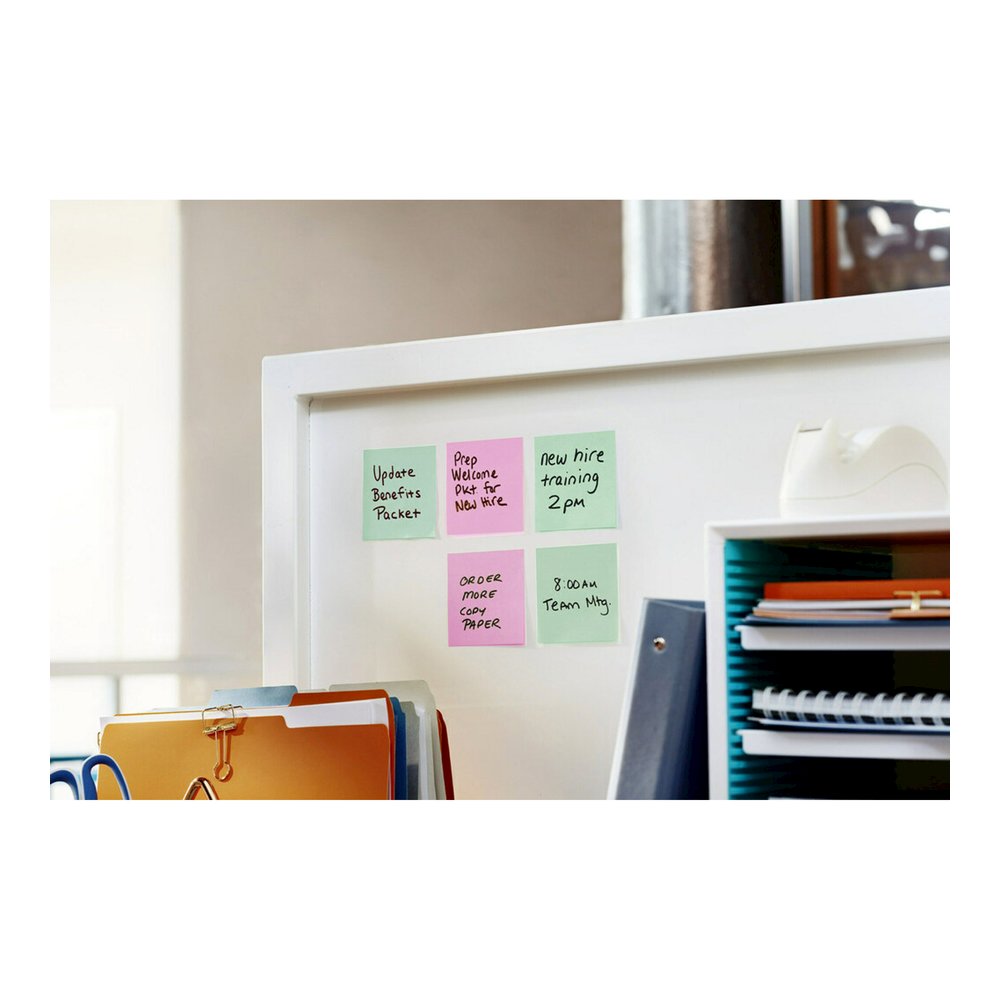 Post-it&reg; Notes - Beachside Caf&eacute; Color Collection - 1200 - 3" Flag/Note Width x 3" Flag/Note Length - Square - 100 Sheets per Pad - Unruled - Fresh Mint, Aqua Splash, Sunnyside, Papaya Fizz,. Picture 4