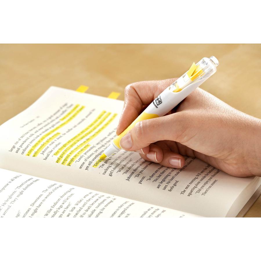Post-it&reg; Flag+ Highlighter - Yellow, Pink, Blue - Yellow, Pink, Blue Barrel - 3 / Pack. Picture 2