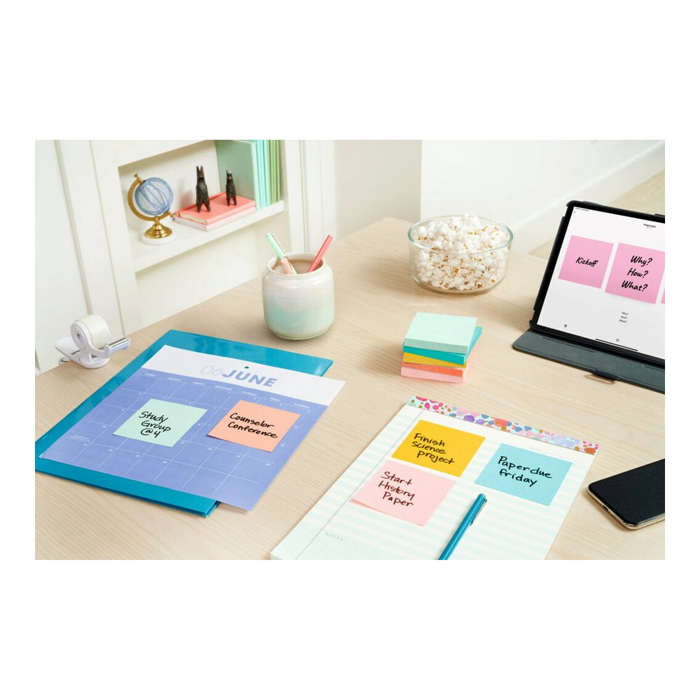 Post-it&reg; Dispenser Notes - 1200 - 3" Flag/Note Width x 3" Flag/Note Length - Square - 100 Sheets per Pad - Unruled - Fresh Mint, Aqua Splash, Sunnyside, Papaya Fizz, Guava - Paper - Pop-up, Self-a. Picture 4