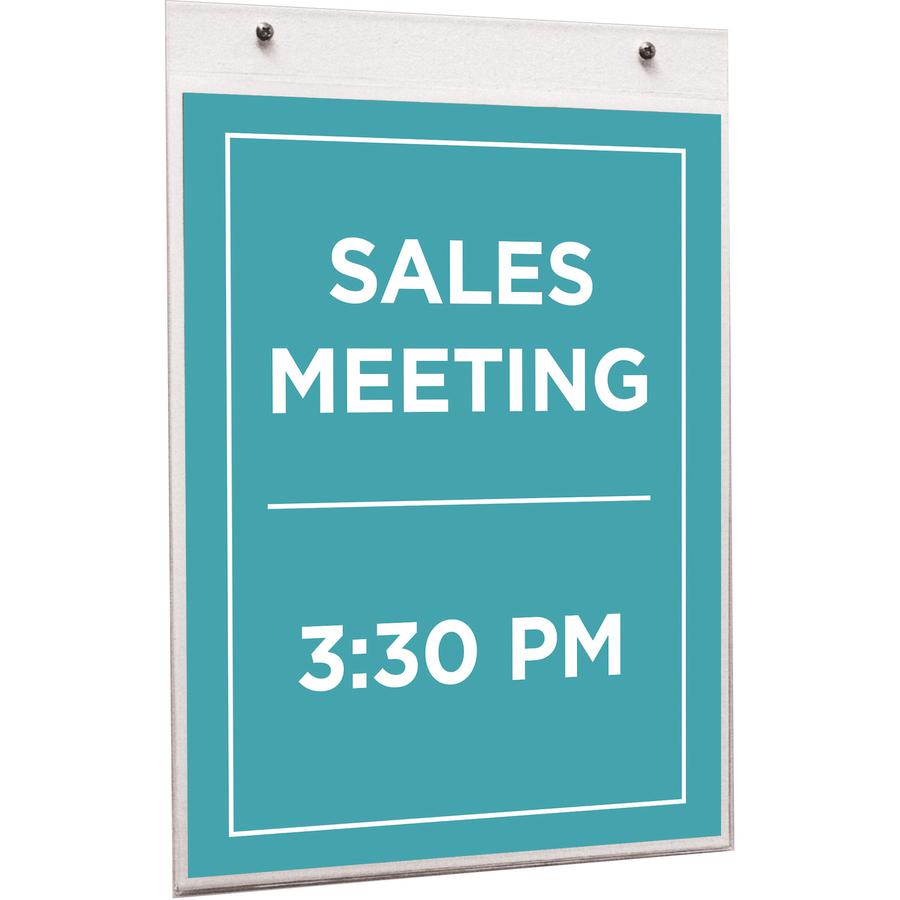 Golite nu-dell Sign Holder - Support 8.50" x 11" Media - Vertical - Plastic - 1 Each - Clear. Picture 2