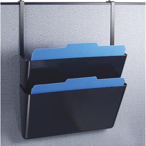 Officemate Mountable Wall File, Black, 2PK - 7" Height x 13" Width x 4.1" Depth - Black - Plastic - 2 / Box. Picture 8