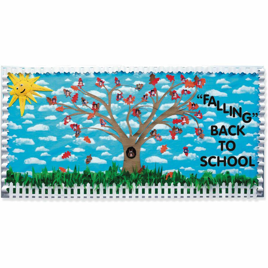Fadeless Bulletin Board Art Paper - Bulletin Board - 6"Height x 48"Width x 50 ftLength - 1 / Roll - Cloud. Picture 2