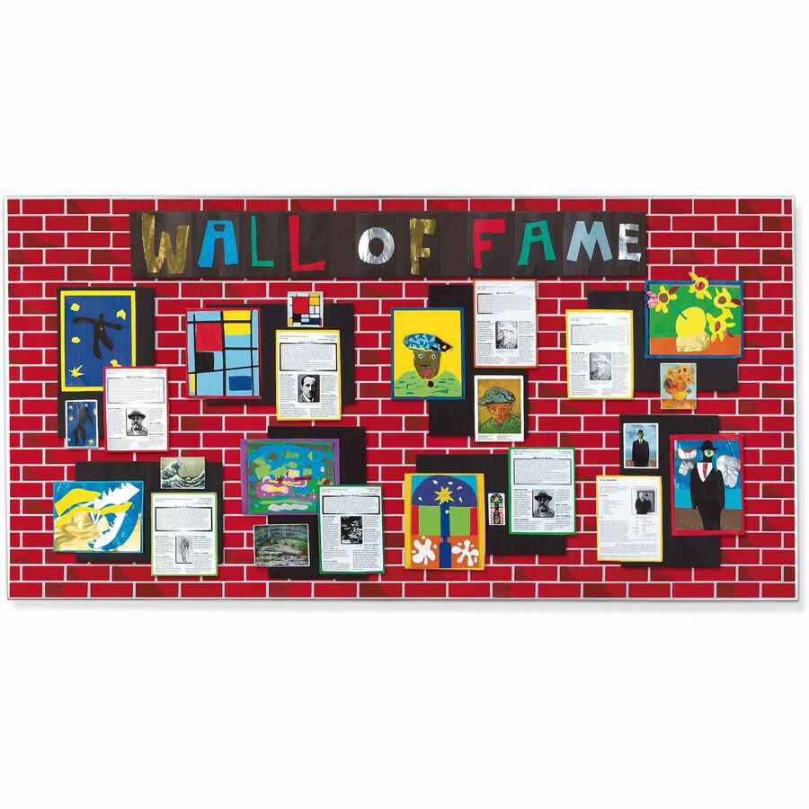 Fadeless Bulletin Board Art Paper - Bulletin Board - 6"Height x 48"Width x 50 ftLength - 1 / Roll - Red. Picture 2