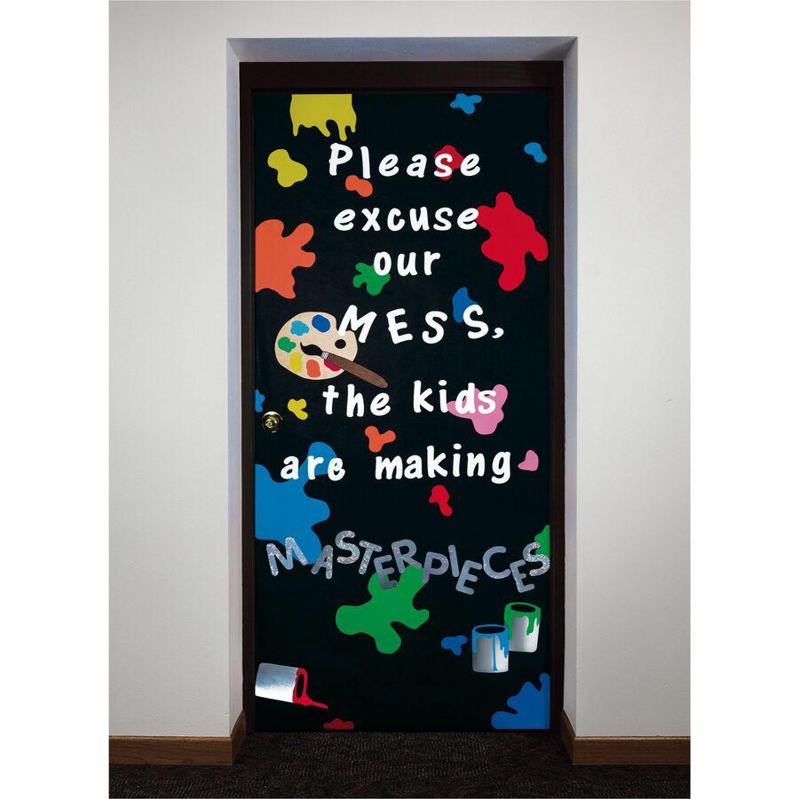 Fadeless Bulletin Board Art Paper - ClassRoom Project, Home Project, Office Project - 48"Width x 50 ftLength - 1 / Roll - Black. Picture 2
