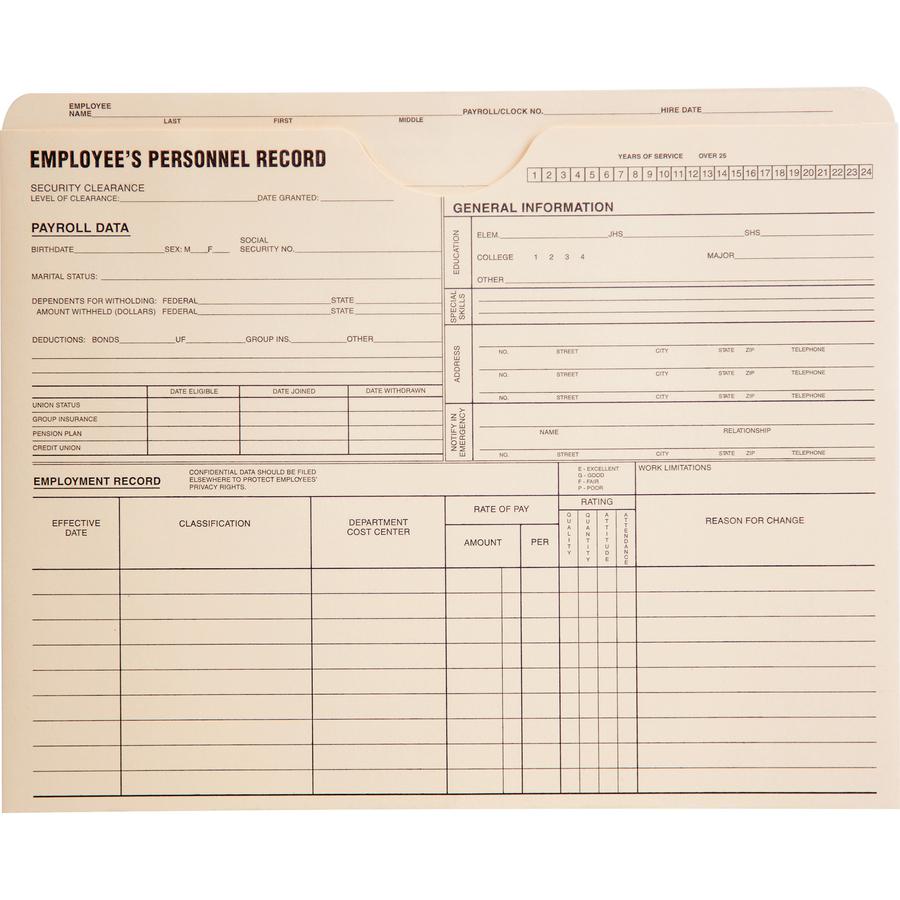 Quality Park Record Jacket - 9 1/2" x 11 3/4" - 11 pt. - Manila - 100 / Box. Picture 4