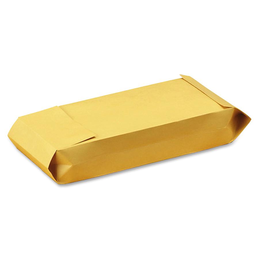 Quality Park 10 x 15 x 2 Expansion Envelopes with Self-Seal Closure - Expansion - 10" Width x 15" Length - 2" Gusset - 40 lb - Self-sealing - Kraft - 25 / Pack - Kraft. Picture 2