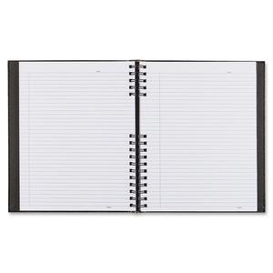 Rediform NotePro Twin - wire Composition Notebook - Letter - 150 Sheets - Twin Wirebound - Letter - 8 1/2" x 11" - 8.50" x 11.6" x 18.9" - White Paper - Black Lizard Cover - Micro Perforated, Self-adh. Picture 4