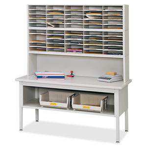 Safco E-Z Sort Riser - 57.5" Width x 13" Depth x 14" Height - Steel - Gray. Picture 3