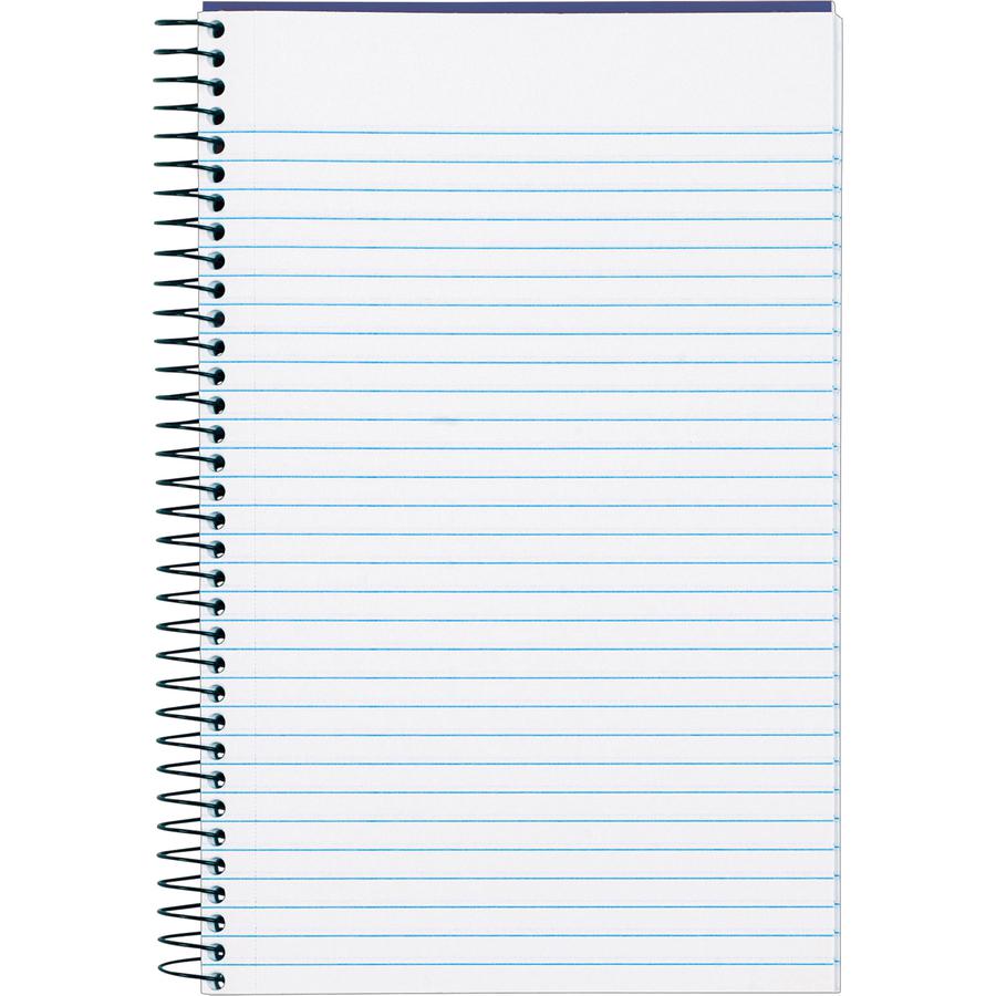 TOPS Classified Business Notebooks - 100 Sheets - 20 lb Basis Weight - 5 1/2" x 8 1/2" - Indigo Paper - IndigoPlastic Cover - Heavyweight, Perforated, Hard Cover - 1 Each. Picture 2