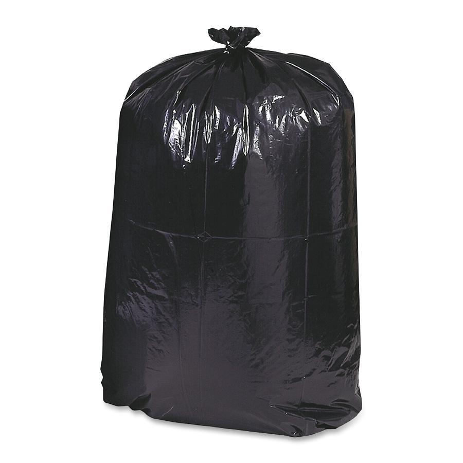 Berry Reclaim Heavy-Duty Recycled Can Liners - Small Size - 10 gal Capacity - 23" Length x 24" Width x 0.85 mil (22 Micron) Thickness - Low Density - Black - Plastic - Recycled - 500 / Carton. Picture 2