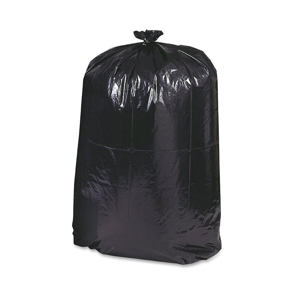Berry Reclaim Heavy-Duty Recycled Can Liners - Large Size - 45 gal Capacity - 46" Length x 40" Width x 1.25 mil (32 Micron) Thickness - Low Density - Black - Plastic - Recycled - 100 / Carton. Picture 2