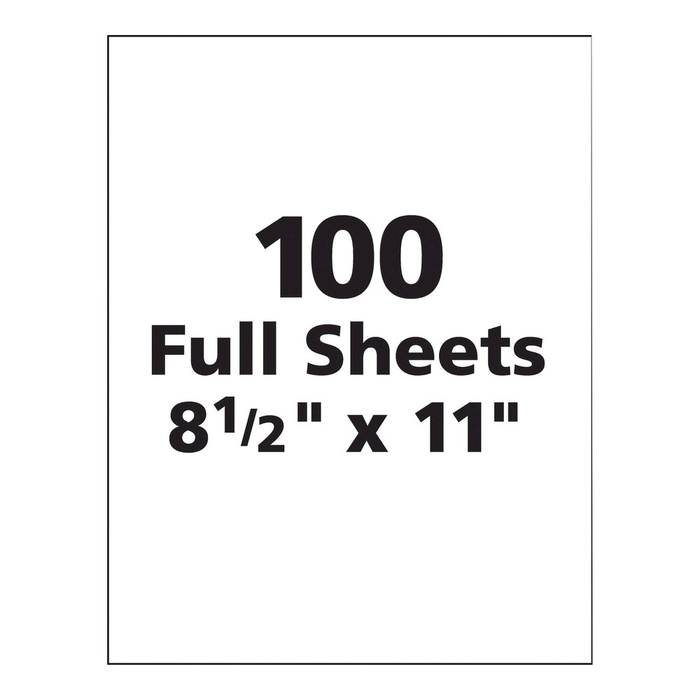 Avery&reg; Shipping Labels, Permanent Adhesive, 8-1/2" x 11" , 100 Labels (5165) - 11" Height x 8 1/2" Width x 11" Length - Full Sheet - Permanent Adhesive - Laser - Matte - White - Paper - 1 / Sheet . Picture 4