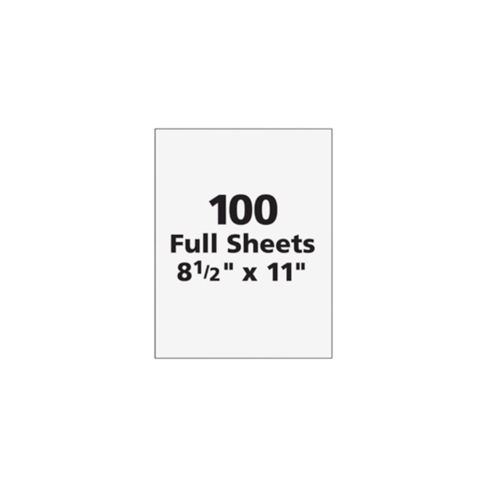 Avery&reg; Shipping Labels for Copiers, 8-1/2" x 11" , 100 Labels (5353) - 8 1/2" Width x 11" Length - Permanent Adhesive - Rectangle - Matte - White - Paper - 1 / Sheet - 100 Total Sheets - 100 Total. Picture 2
