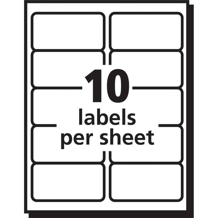 Avery&reg; Clear Shipping Labels, Sure Feed, 2" x 4" , 500 Labels (5663) - 2" Width x 4" Length - Permanent Adhesive - Rectangle - Laser - Matte - Clear - Film - 10 / Sheet - 50 Total Sheets - 500 Tot. Picture 6
