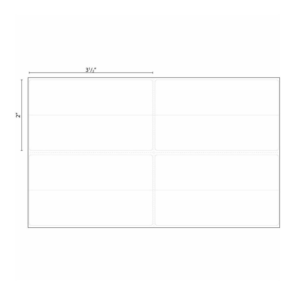 Tabbies Self-adhesive File Folder Label Protectors - For 3 1/2" x 2" Sheet - Rectangular - Clear - 100 / Pack. Picture 4