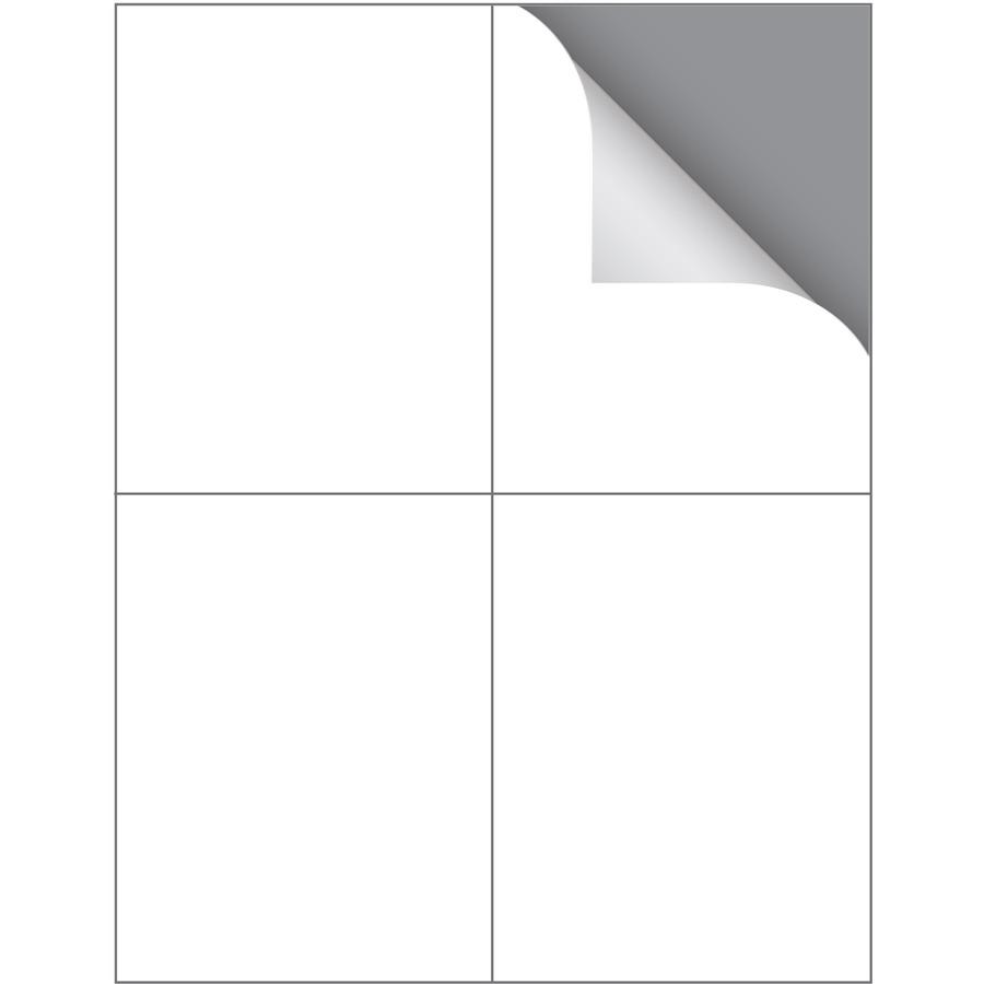 MACO White Laser/Ink Jet Shipping Label - 5 1/2" Width x 4 1/4" Length - Rectangle - Laser, Inkjet - White - 4 / Sheet - 400 / Box - Lignin-free. Picture 4