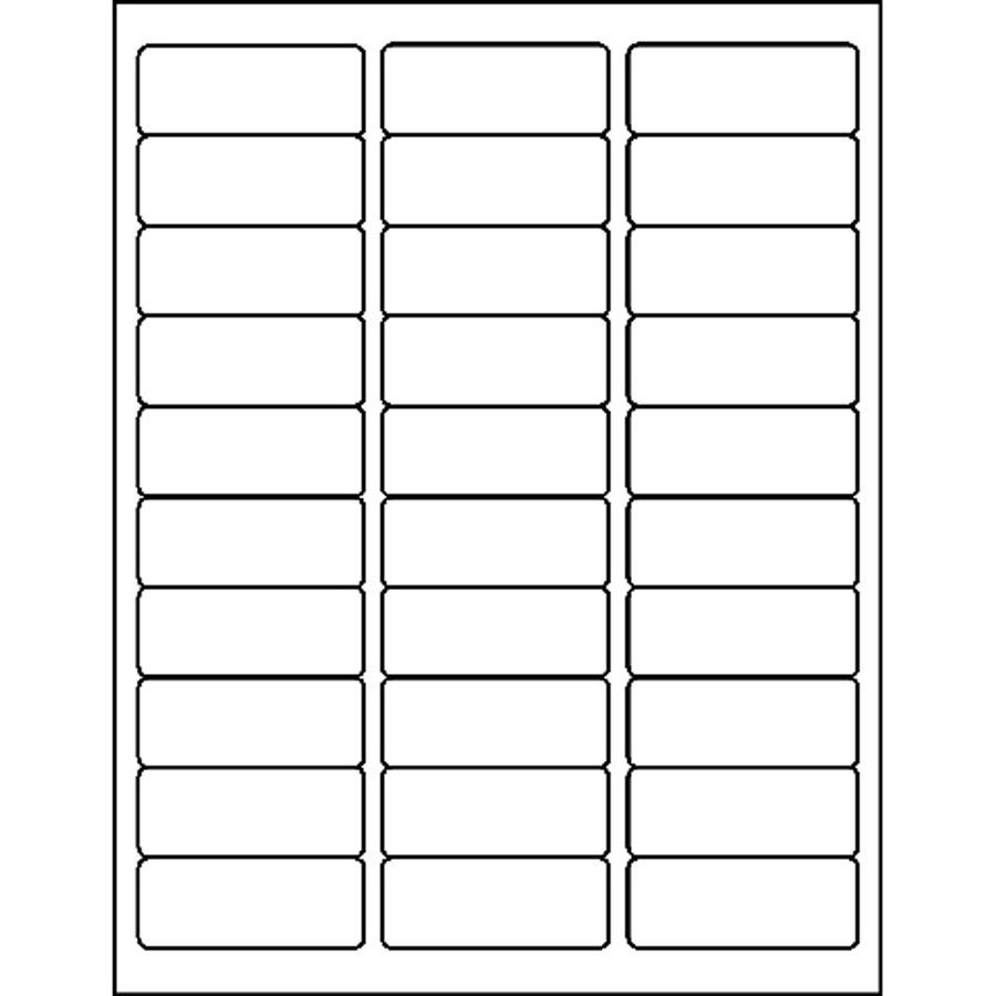 MACO White Laser/Ink Jet Address Label - 1" Width x 2 5/8" Length - Permanent Adhesive - Rectangle - Laser, Inkjet - White - 30 / Sheet - 7500 / Box - Lignin-free. Picture 6