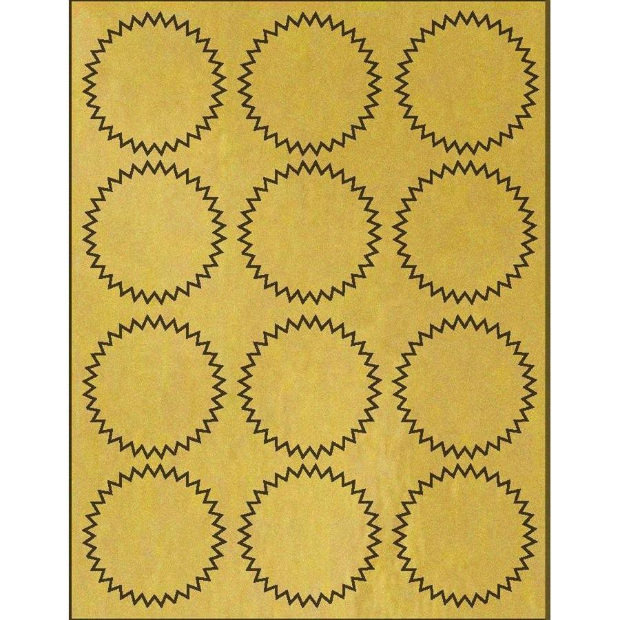 MACO Laser Gold Foil Notarial & Certificate Labels - Round - 2.50" Diameter - Self-adhesive, Permanent - Gold - 300 / Pack. Picture 5
