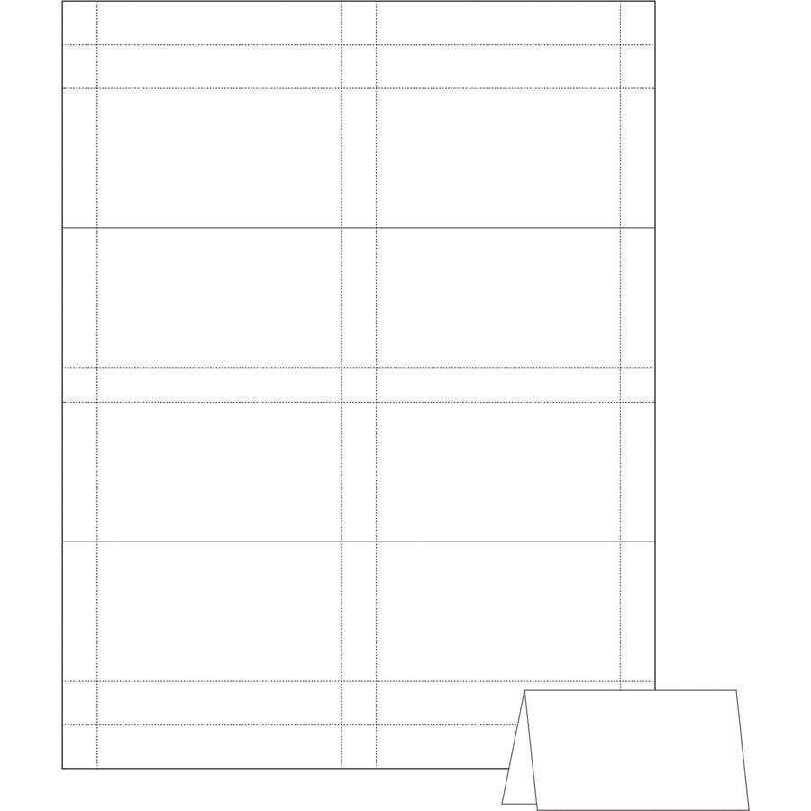 Avery&reg; Place Cards, Two-Sided Printing, 2" x 3-1/2" , 160 Cards (5302) - 97 Brightness - 2" x 3 1/2" - 160 / Box - Perforated, Heavyweight, Foldable, Rounded Corner, Jam-free, Smudge-free - White. Picture 4