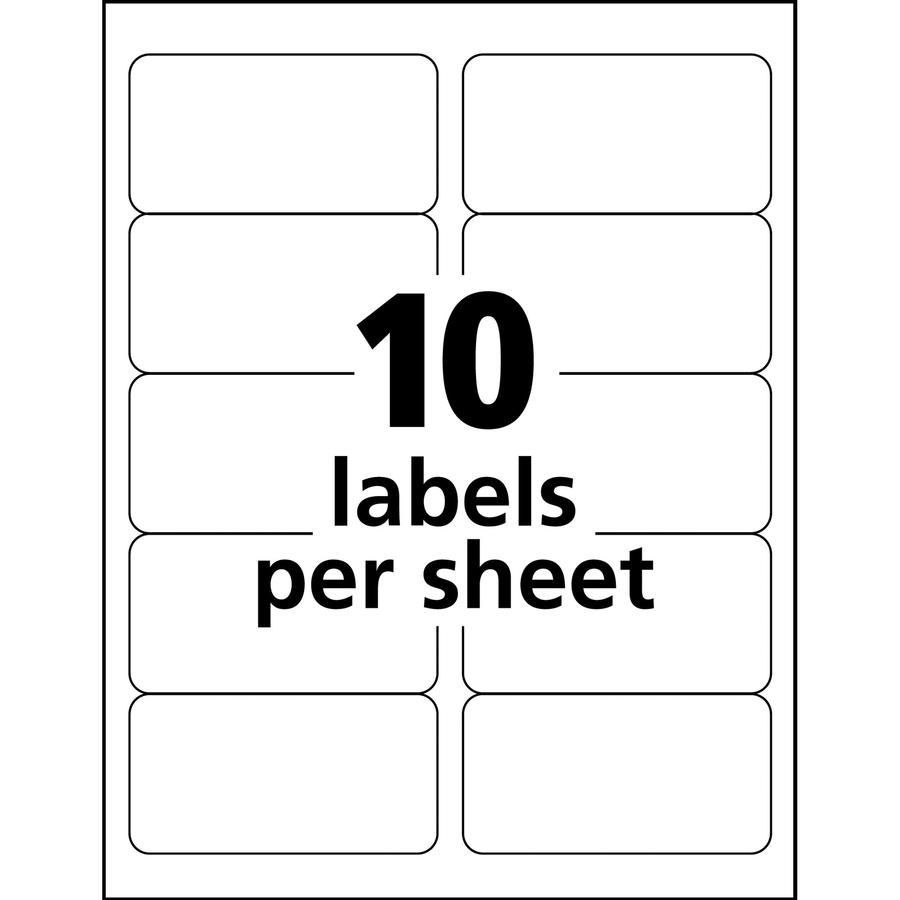 Avery&reg; Shipping Labels, Sure Feed&reg;, 2" x 4" , 250 Labels (5263) - 2" Width x 4" Length - Permanent Adhesive - Rectangle - Laser - Matte - White - Paper - 10 / Sheet - 25 Total Sheets - 250 Tot. Picture 5