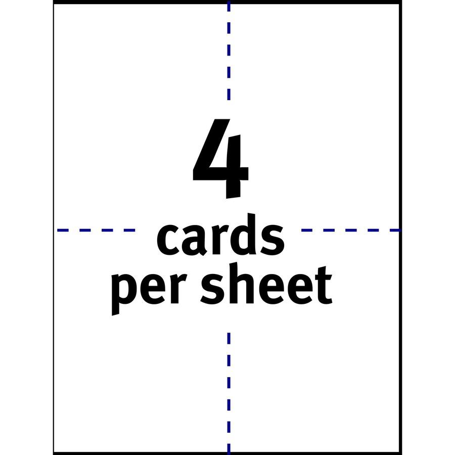 Avery&reg; Postcards - 97 Brightness - 5 1/2" x 4 1/4" - Matte - 200 / Box - Perforated, Heavyweight, Rounded Corner, Jam-free, Smudge-free, Double-sided, Uncoated, Recyclable, Biodegradable - White. Picture 2