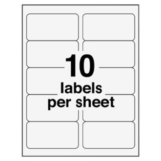 Avery&reg; Repositionable Labels, Sure Feed, 2" x 4" , 1,000 Labels (55163) - 2" Width x 4" Length - Rectangle - Laser - White - Paper - 10 / Sheet - 100 Total Sheets - 1000 Total Label(s) - 5 - Repos. Picture 4