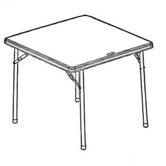 Lorell Ultra-Lite Banquet Folding Table - Square Top - 600 lb Capacity - 29" Height x 36" Width x 36" Depth - Indoor, Outdoor - Gray, Powder Coated - 1 Each. Picture 12