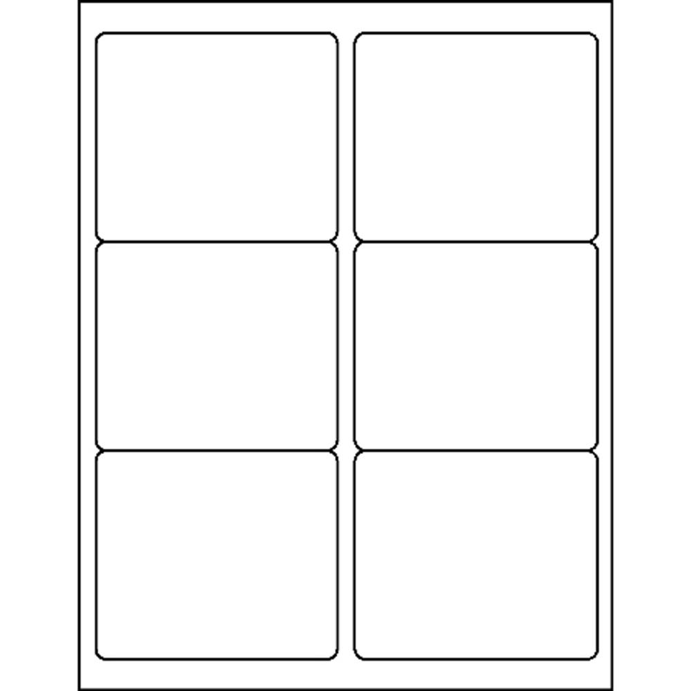 Business Source Bright White Premium-quality Address Labels - 3 1/3" Width x 4" Length - Permanent Adhesive - Rectangle - Laser, Inkjet - White - 6 / Sheet - 100 Total Sheets - 600 / Pack. Picture 3