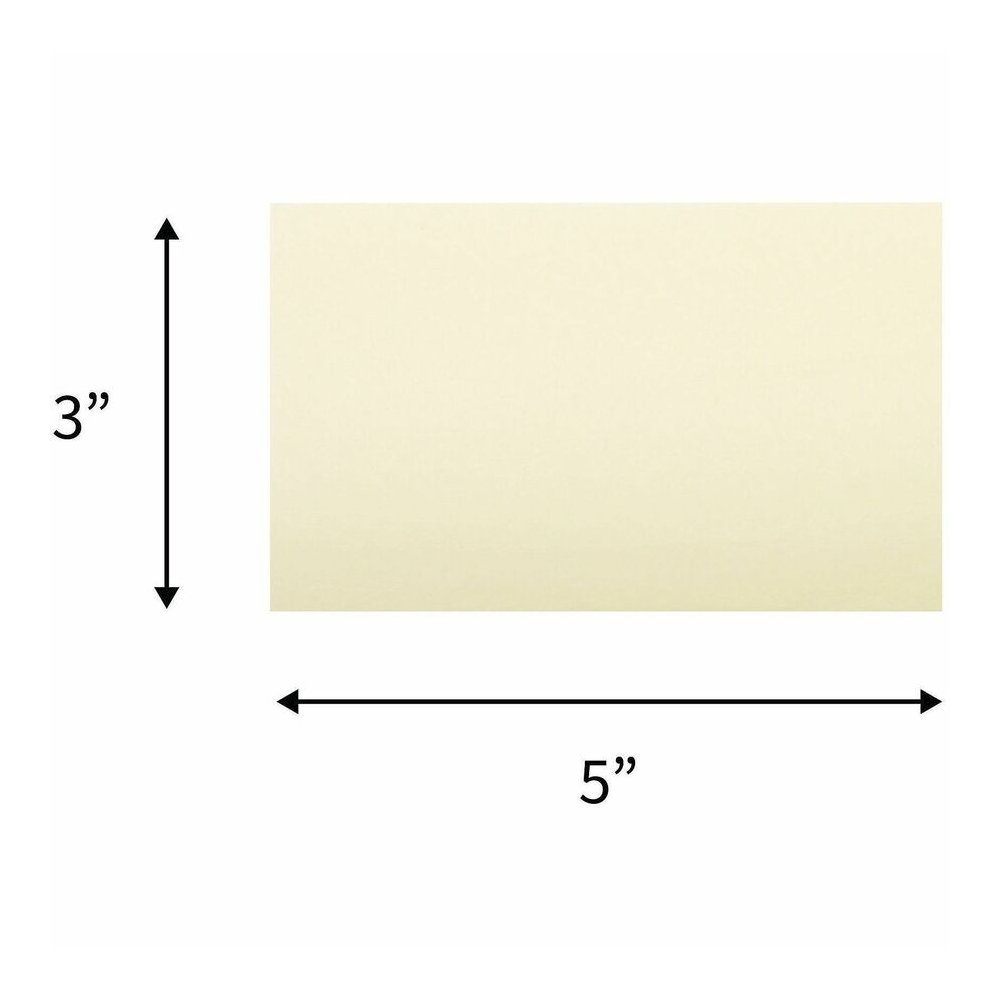 Business Source Repositionable Notes - 3" Flag/Note Width x 5" Flag/Note Length - Rectangle - Yellow - Repositionable, Solvent-free Adhesive - 18 / Pack. Picture 6