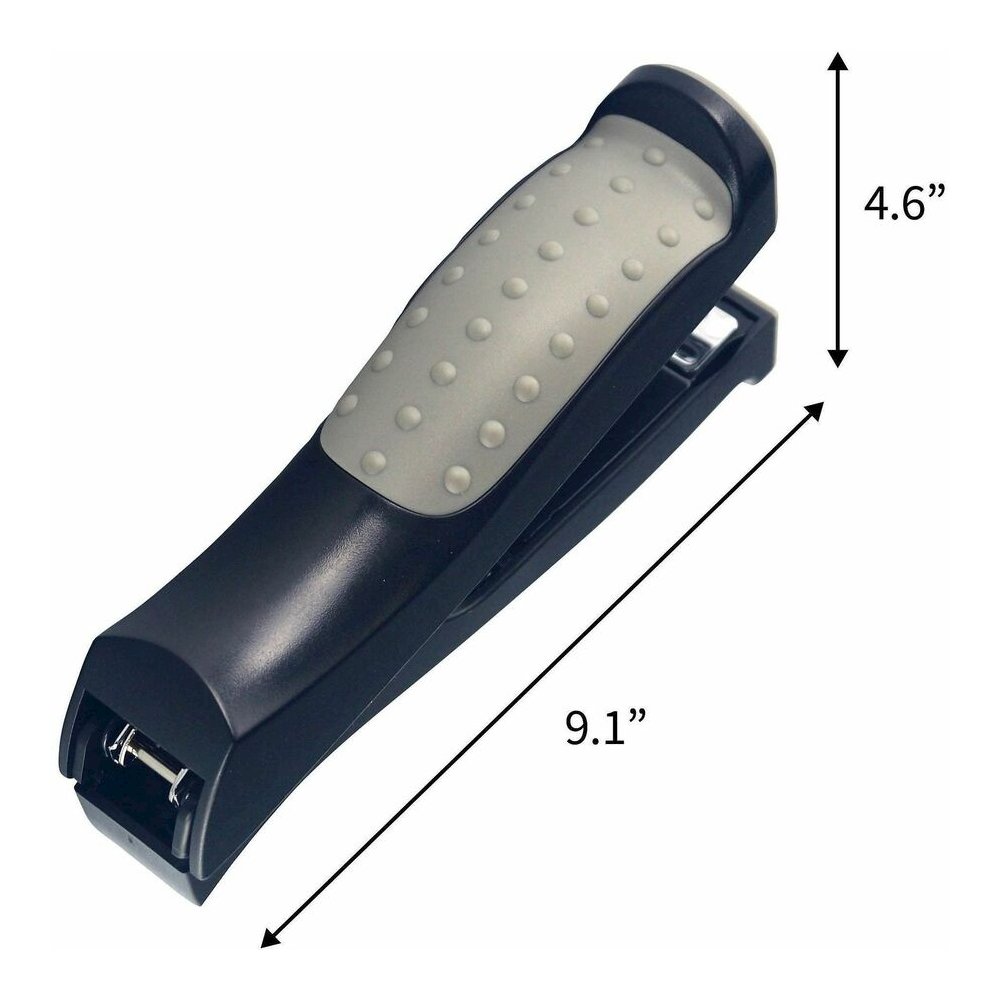 Business Source Full Strip Vertical Desk Stapler - Staples Upto 20 Sheet of 80g/m² Paper - Holds Upto 210 Staple - Full Strip - Black, Gray - Metal - 1 Each. Picture 8