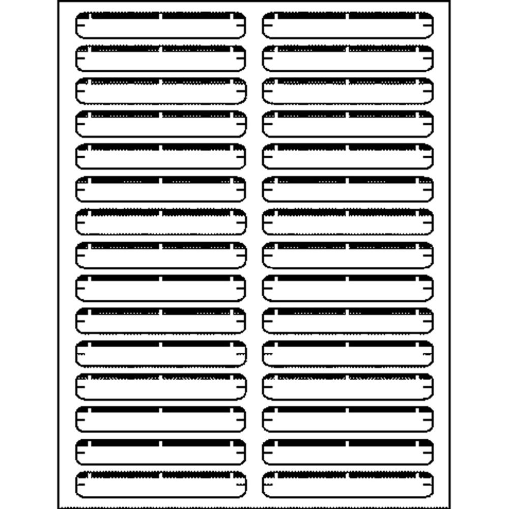 Business Source Laser/Inkjet File Folder Labels - 21/32" Width x 3 7/16" Length - Permanent Adhesive - Rectangle - Laser, Inkjet - Assorted - 30 / Sheet - 750 / Pack. Picture 3